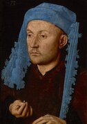 Portrét muže s modrým chaperonem, 1430–1433
