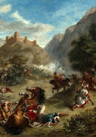 Arabové bojující v horách, 1863