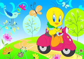 Tweety na skútru