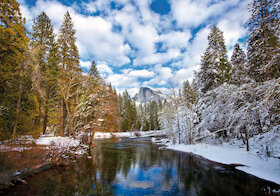 Zimní odraz — Yosemitský národní park