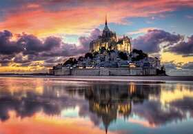 Nádherný Mont‐Saint‐Michel