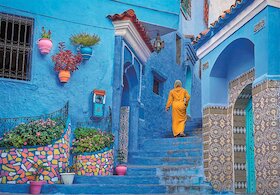 Modrá ulička v Chefchaouenu