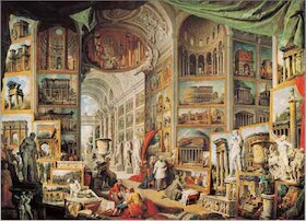 Galerie s pohledy na antický Řím