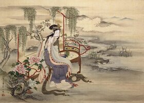 Čínská kráska Jang Kuej‐fej, období Edo, 1800–1820