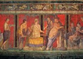 Iniciační rituál kultu boha Dionýsa (detail)