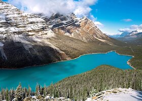 Jezero Peyto, národní park Banff, Kanada