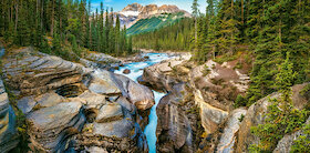 Mistayský kaňon, národní park Banff, Kanada