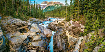 Mistayský kaňon, národní park Banff, Kanada