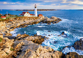 Východ slunce nad Cape Elizabeth, USA