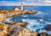 Východ slunce nad Cape Elizabeth, USA