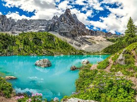 Jezero Sorapiss, Alpy, Itálie