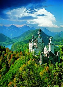 Neuschwanstein v létě