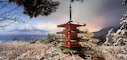 Hora Fudži a pagoda Čureito, Japonsko