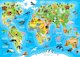 Mapa světa se zvířaty