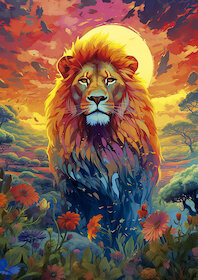 Majestátní pohled lva