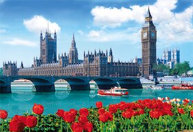 Parlament a Westminster Bridge, Londýn, Anglie