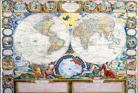 Mapa Země, 1749