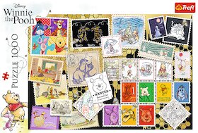 Sbírka známek s medvídkem Pú