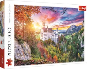 Pohled na zámek Neuschwanstein, Německo