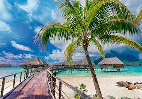 Pláž v exotickém ráji, Bora‐Bora
