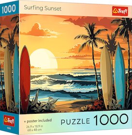 Surfování při západu slunce