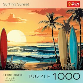 Surfování při západu slunce