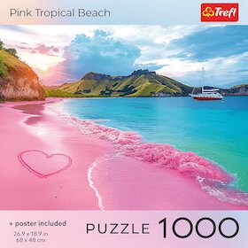 Růžová tropická pláž