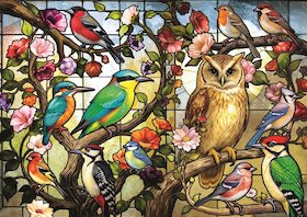 Ptačí vitráž