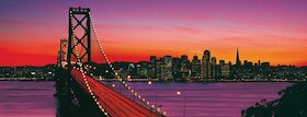 San Francisco – Oakland Bay Bridge v noci