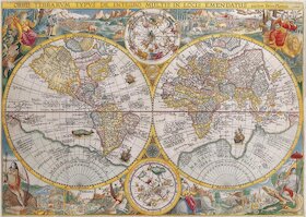 Mapa světa z r. 1594