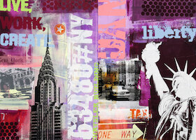New York — stylová koláž