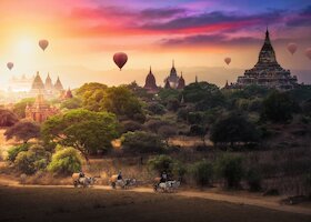 Horkovzdušné balóny nad Myanmarem