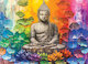 Barevný buddha