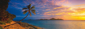 Západ slunce na ostrově Tororiki — souostroví Mamanuca, Fidži