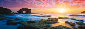 Západ slunce nad Bridgewaterskou zátokou — Victoria, Austrálie