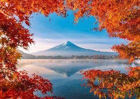Krása podzimu u hory Fudži