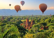Horkovzdušné balóny, Mandalaj, Myanmar