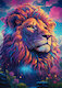 Lev v barevném větru