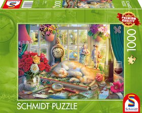 Kočka mezi dílky puzzle
