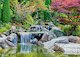 Kaskádový vodopád v japonské zahradě, Bonn, Německo