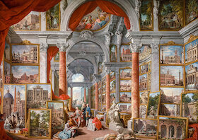 Obrazárna s pohledy na moderní Řím, 1757