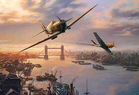 Spitfire při souboji nad Londýnem