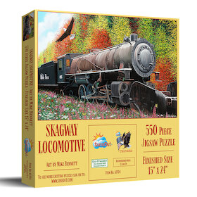 Parní lokomotiva u Skagwaye