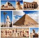 Egyptská koláž — Sfinga a pyramidy