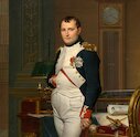 Císař Napoleon ve své pracovně v Tuileriích, 1812