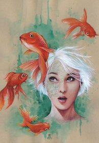 Dívka s rybami