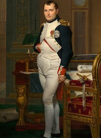 Císař Napoleon ve své pracovně v Tuileriích, 1812