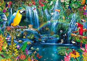 Papoušci v tropech