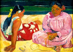 Tahiťanky na pláži, 1891