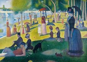 Nedělní odpoledne na ostrově Grande Jatte, 1886